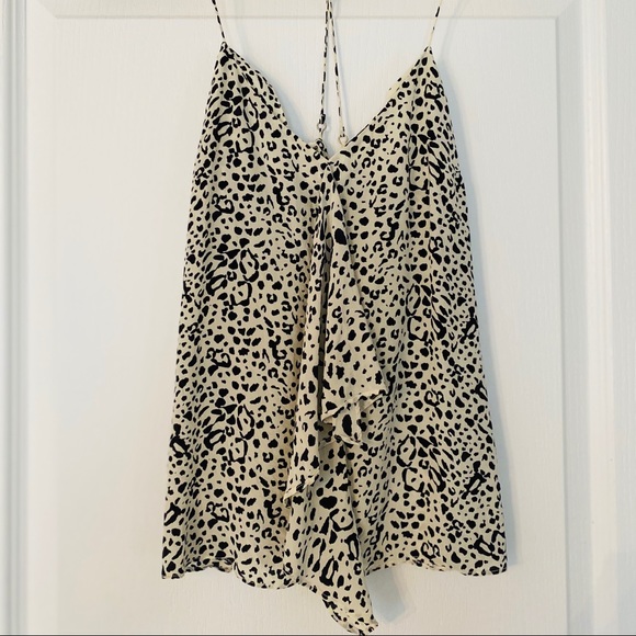 Aritzia (Central Park West) Animal Print Silk Top - Picture 1 of 5